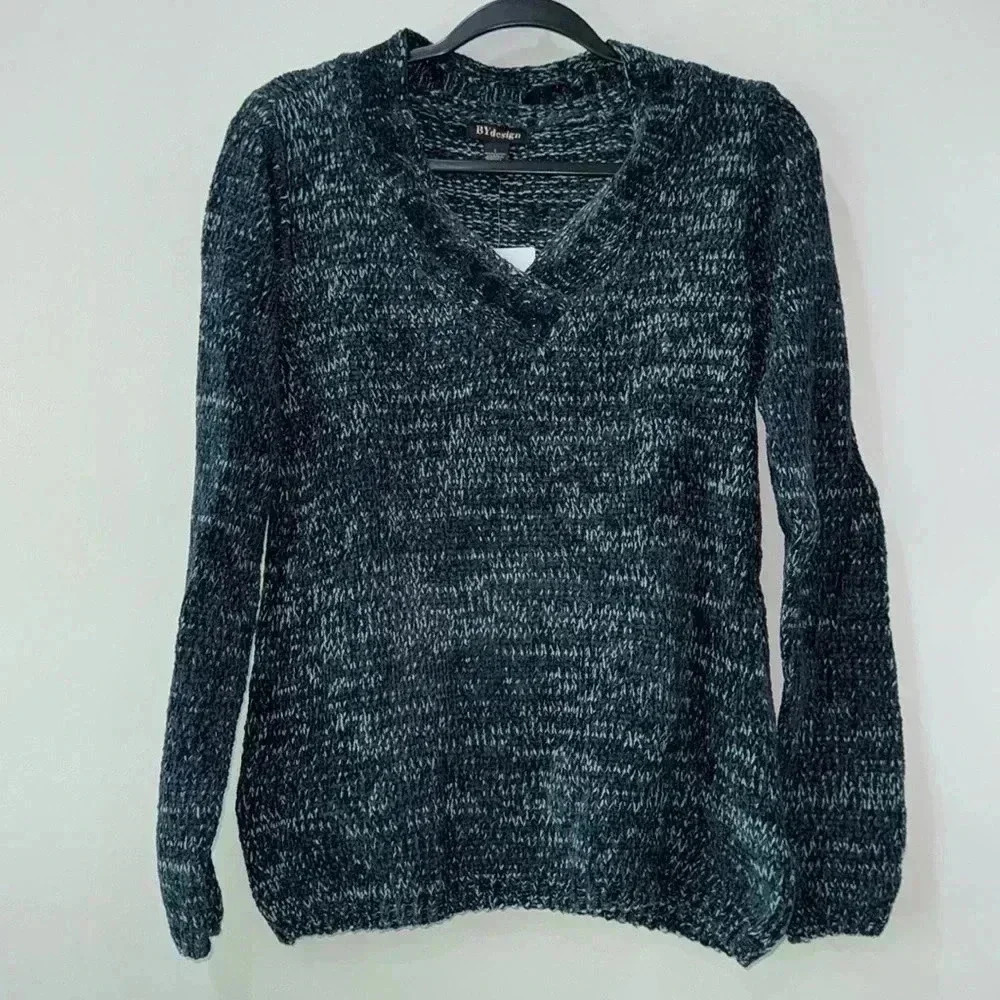 By Design Long Sleeve Cable Neck Sweater - Size L